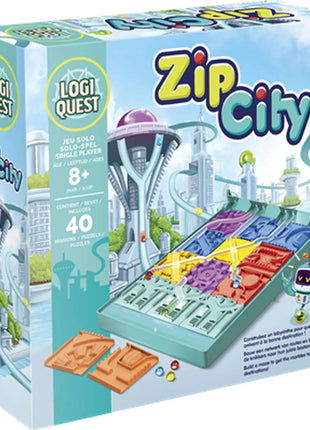 Dit is een foto van het spel Logiquest Zip City te koop bij Speldorado Spellenwinkel Delft