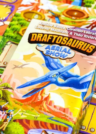 Dit is een foto van het spel Draftosaurus Aerial Show - En te koop bij Speldorado Spellenwinkel Delft