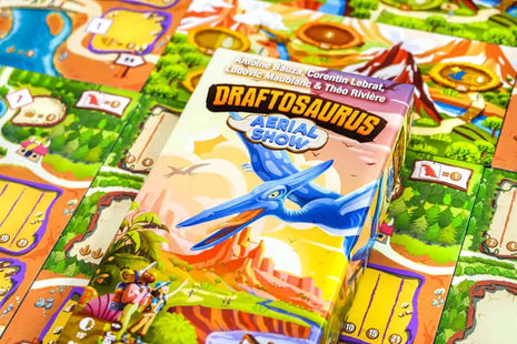 Dit is een foto van het spel Draftosaurus Aerial Show - En te koop bij Speldorado Spellenwinkel Delft