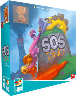 Dit is een foto van het spel SOS Dino EN-NL te koop bij Speldorado Spellenwinkel Delft