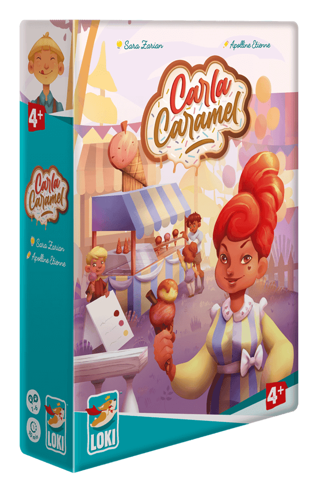 Dit is een foto van het spel Carla Caramel EN-NL te koop bij Speldorado Spellenwinkel Delft