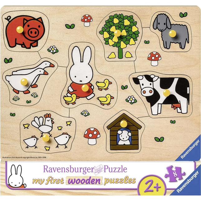 Dit is een foto van het spel Nijntje Op De Boerderij 8 Stukjes te koop bij Speldorado Spellenwinkel Delft