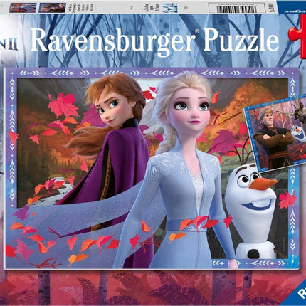 Dit is een foto van het spel Frozen 2 IJzige avonturen - 2x24 stukjes te koop bij Speldorado Spellenwinkel Delft