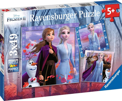 Dit is een foto van het spel Frozen 2 De reis begint - 3x49 stukjes te koop bij Speldorado Spellenwinkel Delft