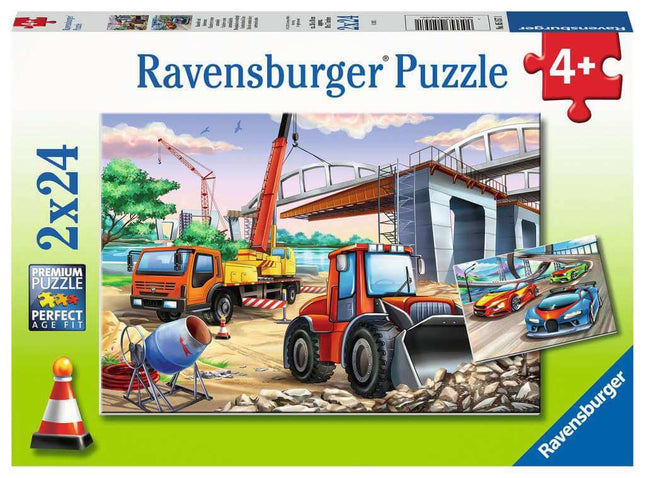 Bouwplaats En Wedstrijd 2X24 Stukjes 51571, 51571 van Ravensburger te koop bij Speldorado !