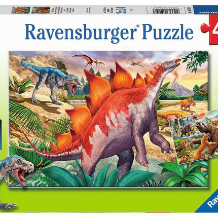 Dit is een foto van het spel Wilde oertijddieren - 2x24 stukjes te koop bij Speldorado Spellenwinkel Delft