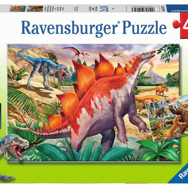 Dit is een foto van het spel Wilde oertijddieren - 2x24 stukjes te koop bij Speldorado Spellenwinkel Delft