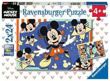 Dit is een foto van het spel Mickey Mouse In De Bioscoop twee puzzles te koop bij Speldorado Spellenwinkel Delft