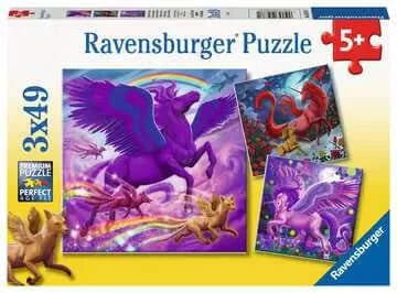 Dit is een foto van het spel Magische Wezens drie puzzles te koop bij Speldorado Spellenwinkel Delft
