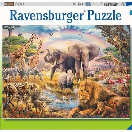 Dit is een foto van het spel Afrikaanse Savanne 100 Xxl te koop bij Speldorado Spellenwinkel Delft