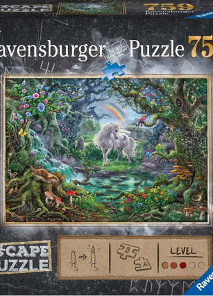 Dit is een foto van het spel ESCAPE Unicorn 759 pcs. - Escape the room puzzels 759 stukjes te koop bij Speldorado Spellenwinkel Delft