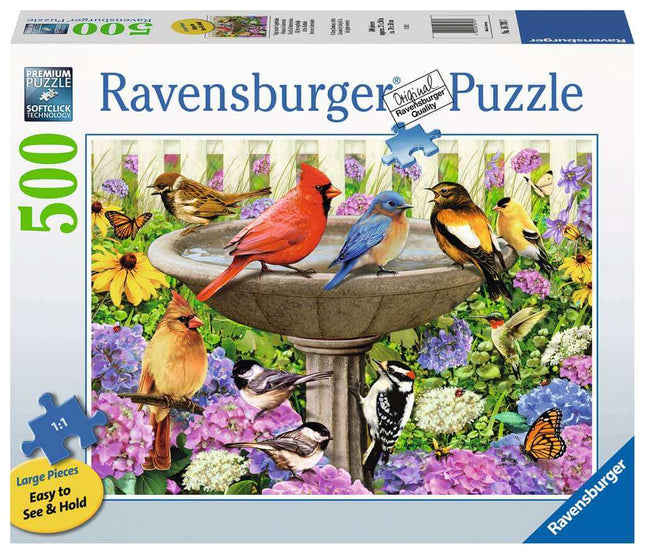 Bij Het Vogelbadje 500 Stukjes (Extra Groot) 167937, 167937 van Ravensburger te koop bij Speldorado !