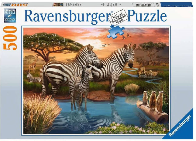 Zebra´S Bij De Drinkplaats 500 Stukjes 173761, 173761 van Ravensburger te koop bij Speldorado !