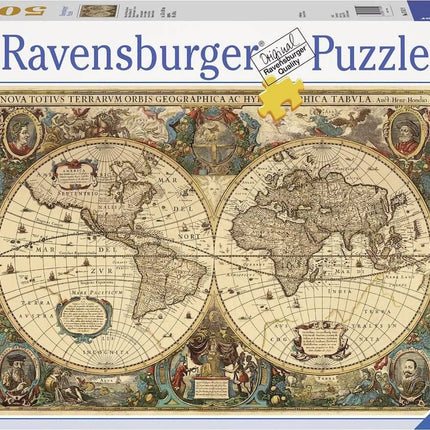 Dit is een foto van het spel Antieke Wereldkaart te koop bij Speldorado Spellenwinkel Delft