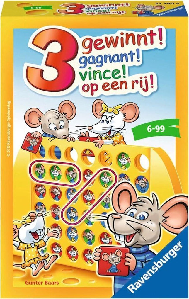 Dit is een foto van het spel 3 Op Een Rij te koop bij Speldorado Spellenwinkel Delft