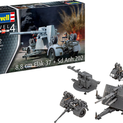 Dit is een foto van het spel 8.8Cm Flak 37 + Sd.Anhanger .202 - 3325 te koop bij Speldorado Spellenwinkel Delft