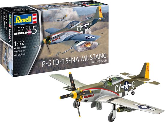 P-51D-15-Na Mustang Late Version - 3838, 3838 van Revell te koop bij Speldorado !