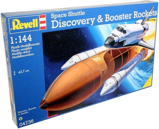 Dit is een foto van het spel Space Shuttle Discovery & Booster Rockets - 4736 te koop bij Speldorado Spellenwinkel Delft