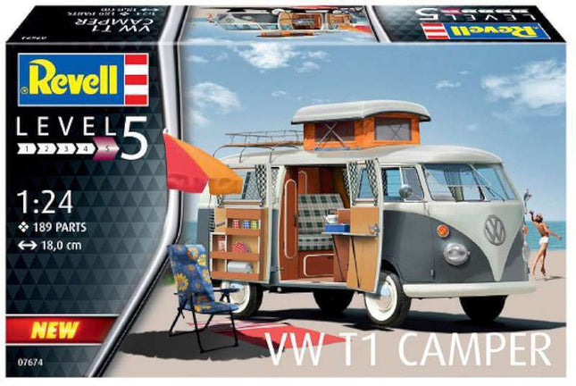 Vw T1 Camper - 7674, 7674 van Revell te koop bij Speldorado !