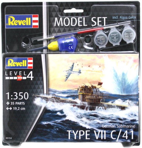 Model Set German Submarine Type Vii C/41 - 65154, 65154 van Revell te koop bij Speldorado !