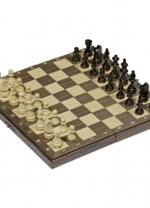 Schaak  Schaakspel In Cassette, 27 Cm, Magnetisch - Hout - uitvoering