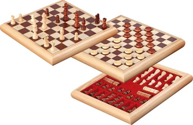 Schaakdame Set Houten Doos 32X32Cm, 61203362 van Vedes te koop bij Speldorado !