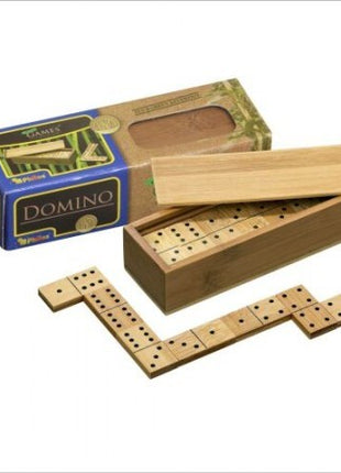 Dit is een foto van het spel Domino, Dubbel 6, Bamboe te koop bij Speldorado Spellenwinkel Delft