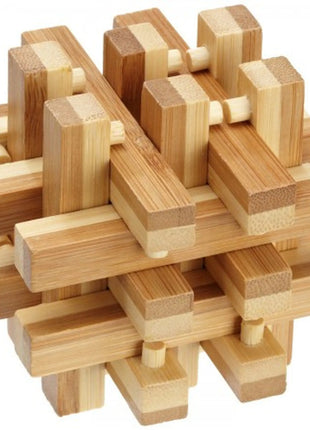 Dit is een foto van het spel Lock Up Puzzel, Bamboe te koop bij Speldorado Spellenwinkel Delft