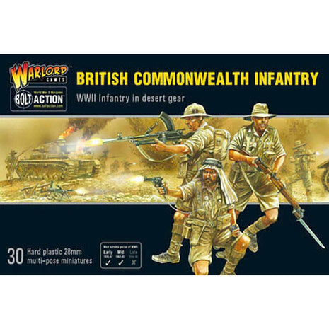 British commonwealth infantry voor Bolt Action - engelsen infantry schaal 1:58 miniatuur