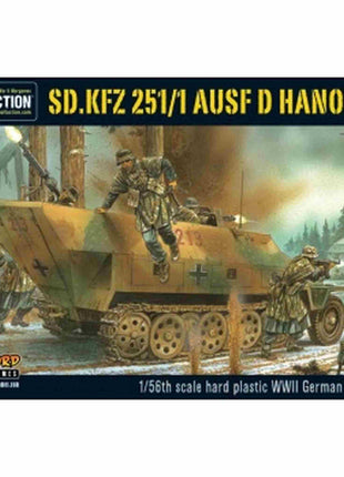 Sd.Kfz 251/1 Ausf D Hanomag voor Bolt Action - duitsers vehicle schaal 1:58 miniatuur