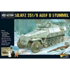 Sd.Kfz 251/9 Ausf D (Stummel) Half track voor Bolt Action - duitsers vehicle schaal 1:58 miniatuur
