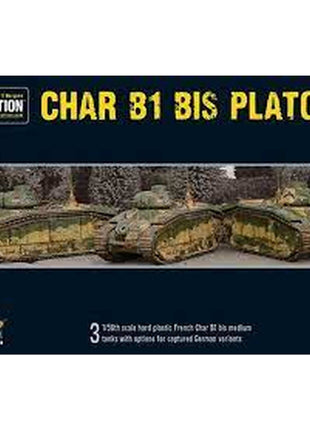 Char B1 Bis Platoon voor Bolt Action - fransen vehicle schaal 1:58 miniatuur