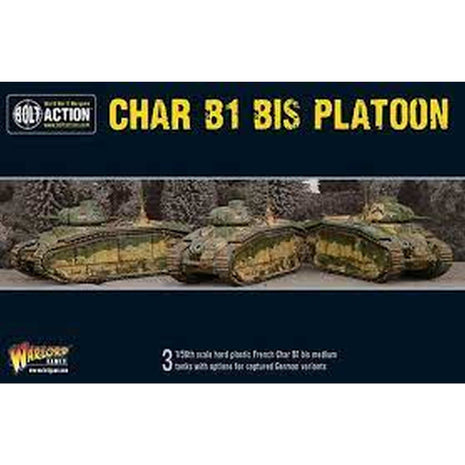 Char B1 Bis Platoon voor Bolt Action - fransen vehicle schaal 1:58 miniatuur