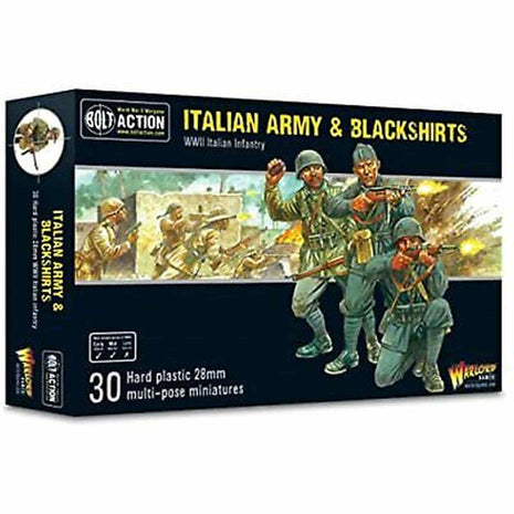 Italian Army & Blackshirts voor Bolt Action - italianen infantry schaal 1:58 miniatuur