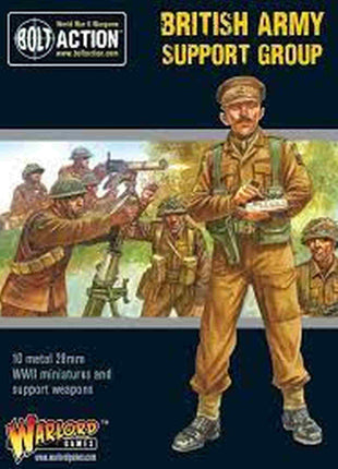 British Army Support Group (HQ, Mortar & MMG) voor Bolt Action - engelsen infantry schaal 1:58 miniatuur