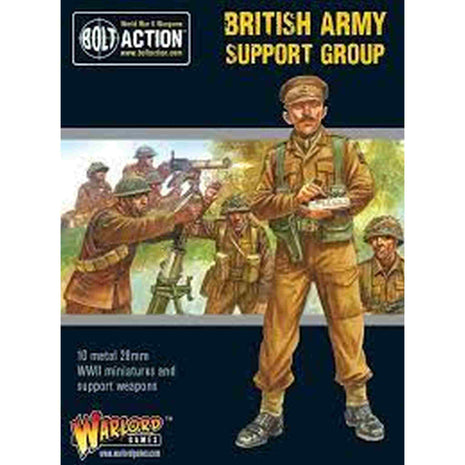 British Army Support Group (HQ, Mortar & MMG) voor Bolt Action - engelsen infantry schaal 1:58 miniatuur