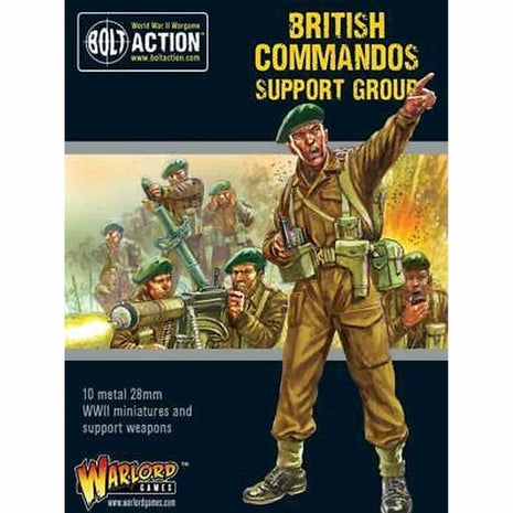 Commandos Support Group (HQ, Mortar & MMG) voor Bolt Action - engelsen infantry schaal 1:58 miniatuur