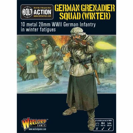 German Grenadiers Squad (Winter) voor Bolt Action - duitsers infantry schaal 1:58 miniatuur