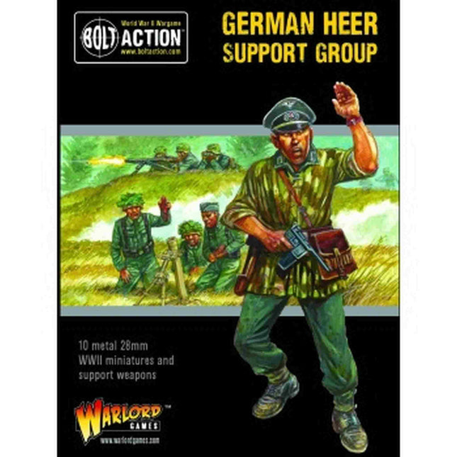 Dit is een foto van het spel German Heer Support Group (HQ, Mortar & MMG) te koop bij Speldorado Spellenwinkel Delft