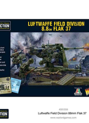 Luftwaffe Field Division 8.8cm Flak 37 voor Bolt Action - duitsers artillery schaal 1:58 miniatuur