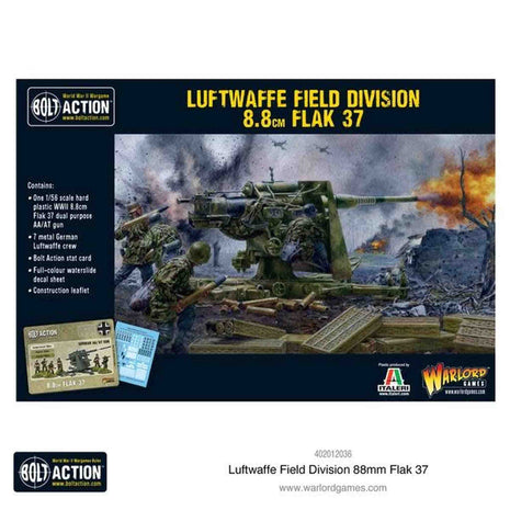 Luftwaffe Field Division 8.8cm Flak 37 voor Bolt Action - duitsers artillery schaal 1:58 miniatuur