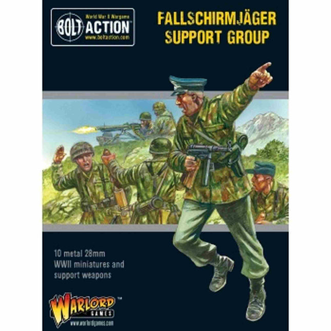 Dit is een foto van het spel Fallschirmjäger Support Group (HQ, Mortar & MMG) te koop bij Speldorado Spellenwinkel Delft