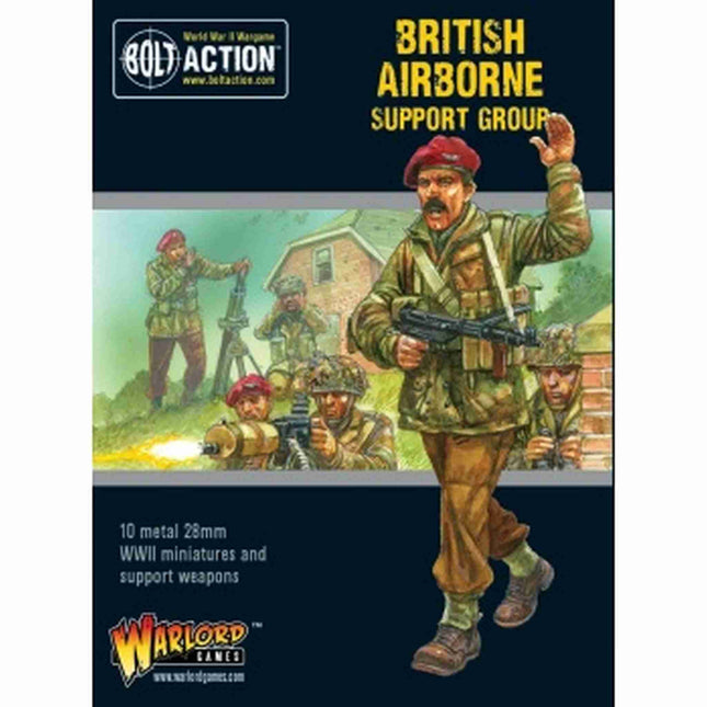Dit is een foto van het spel British Airborne Support Group (HQ, Mortar & MMG) te koop bij Speldorado Spellenwinkel Delft