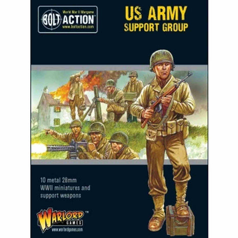 US Army Support Group (HQ, Mortar & MMG) voor Bolt Action - amerikanen infantry schaal 1:58 miniatuur