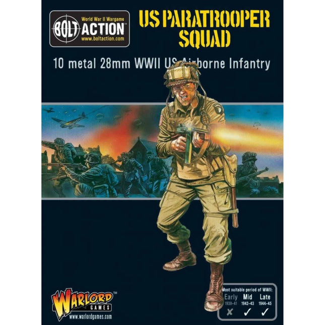 Bolt Action - Us Paratrooper Squad - En, 402213101 van Warlord Games te koop bij Speldorado !