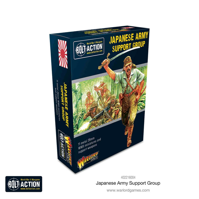 Dit is een foto van het spel Japanese Army Support Group (HQ, Mortar & MMG) te koop bij Speldorado Spellenwinkel Delft