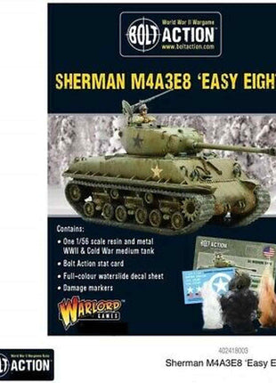 Sherman M4A3E8 'Easy Eight' voor Bolt Action - amerikanen vehicle schaal 1:58 miniatuur