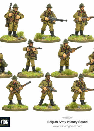 Belgian Army Infantry Squad voor Bolt Action - belgen infantry schaal 1:58 miniatuur