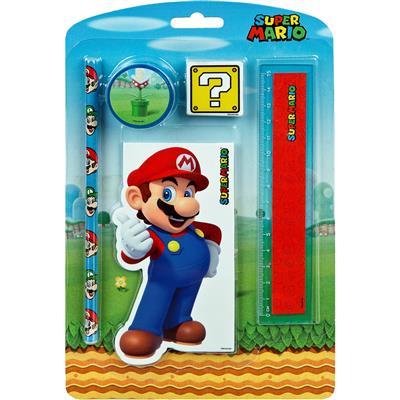 Super Mario 5 Delige Stationery Set 5Dlg, 2010539 van Van Der Meulen te koop bij Speldorado !