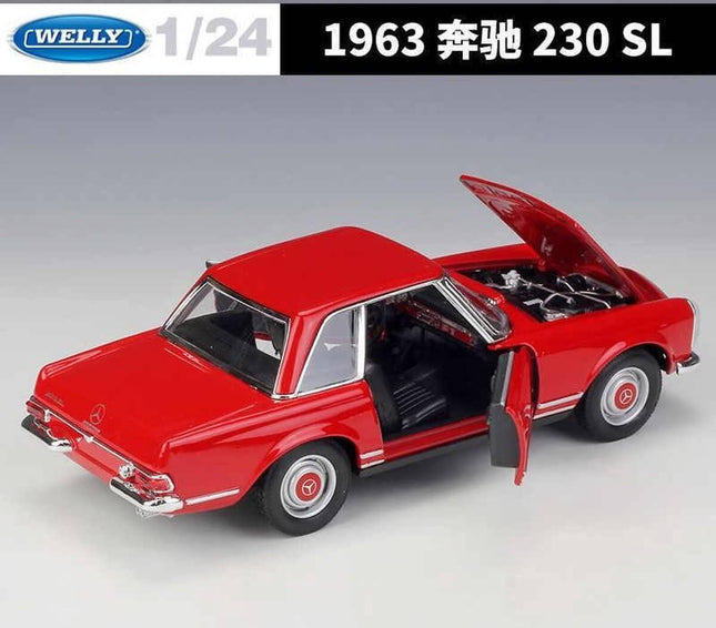 Mercedes 230 Sl, Rood 1:24, 30449029 van Vedes te koop bij Speldorado !